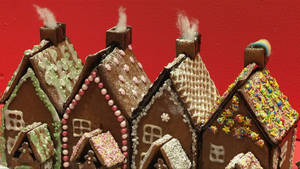 Exquisite Edible Gingerbread House Wallpaper