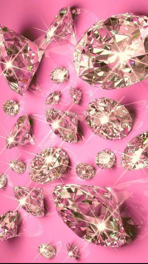 Exquisite Pink Diamond In A Classic Setting Wallpaper