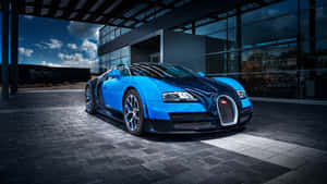 Eye-catching Black Bugatti Car Wallpaper