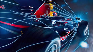 F1 Racing Car In Digital Wallpaper