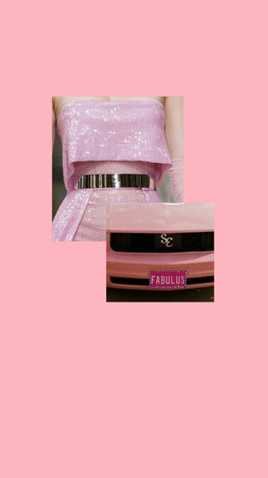 Fabulus Car Plate Pink Baddie Background Wallpaper