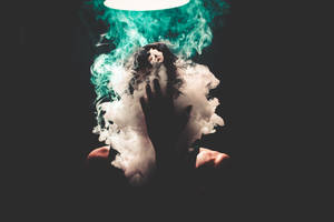 Face Covered With Smoke Wallpaper