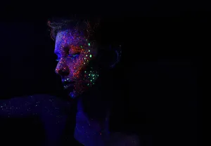 Face, Sequins, Makeup, Ultraviolet, Glow, Shine Wallpaper