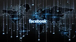 Facebook World Map Matrix Wallpaper
