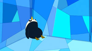 Facing Wall Gunter Adventure Time Wallpaper