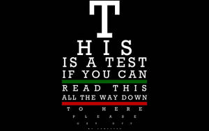 Fake Text Eye Chart Wallpaper