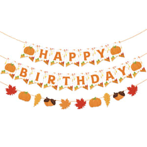Fall Birthday With Acorns Wallpaper