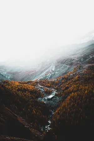 Fall Season In Mountain Wallpaper