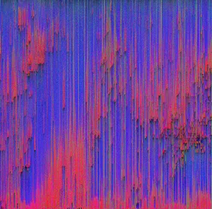 Falling Red Glitch Wallpaper