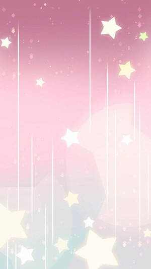 Falling Stars In Aesthetic Pink Sky Wallpaper