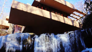 Falling Water House Low Angle Wallpaper