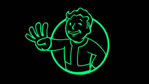 Fallout 4 4k Vault Boy Green Wallpaper