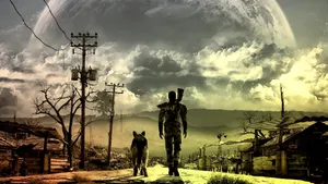Fallout 4 Man, Dog And Earth Wallpaper