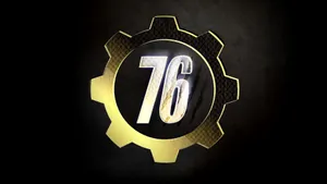 Fallout 76 Icon In Black Wallpaper