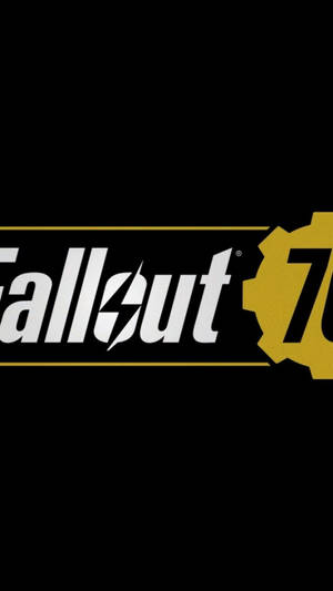 Fallout 76 Logo In Black Wallpaper