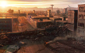 Fallout New Vegas Building Sunset Wallpaper