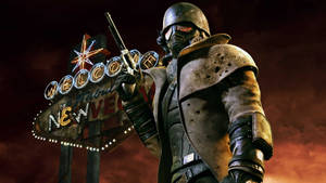 Fallout New Vegas Courier Neon Sign Wallpaper