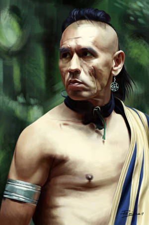 Famed Actor Wes Studi In The Iconic Film, The Last Of The Mohicans Wallpaper