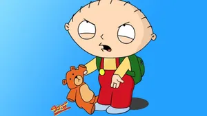 Family Guy Stewie In Blue Wallpaper