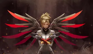 Fan Art Mercy With Guns Wallpaper