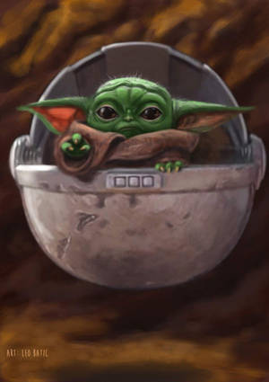 Fan Art Of Baby Yoda Wallpaper