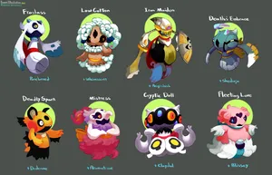 Fan Art Of Froslass With Other Breeds Wallpaper