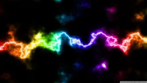 Fan Art Rainbow Lightning Wallpaper