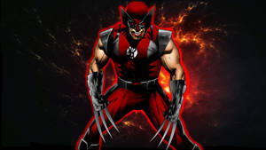 Fan Art Red Wolverine Wallpaper