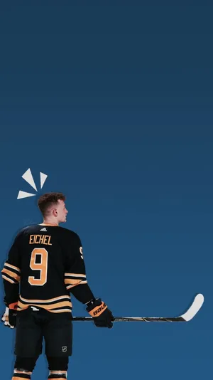 Fan-made Aesthetic Poster Of Nhl Star Jack Eichel Wallpaper