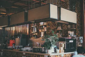 Fancy Coffee Shop Interior Wallpaper