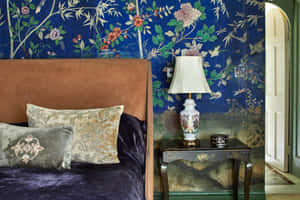 Fancy Midcentury Room House Interior Wallpaper