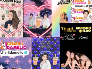 Fanmade Collage Of Charli And Addison Wallpaper