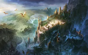 Fantasy Ancient Fortress Wallpaper
