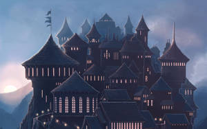Fantasy Artwork Of Hogwarts Wallpaper