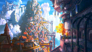 Fantasy City Castle Art Wallpaper