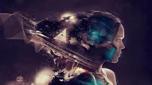 Fantasy Cyborg Woman Profile Wallpaper