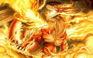 Fantasy Fire Anime Dragon Wallpaper