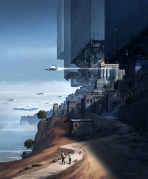 Fantasy Futuristic City Wallpaper
