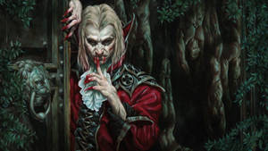 Fantasy Red Suit Vampire Wallpaper