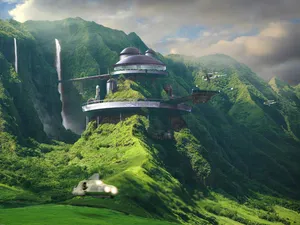 Fantasy Scifi Background. Fiction Wallpaper. N.o.d Wallpaper