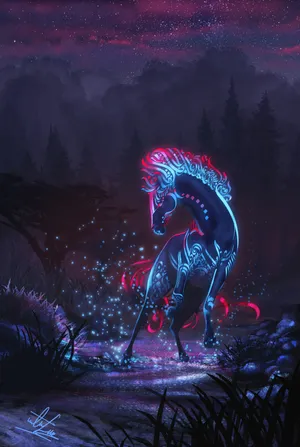 Fantasy Tribal Horse Wallpaper