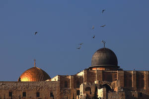 Faraway Dome Of The Rock Wallpaper