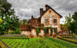 Farmhouse Built With Stones Wallpaper