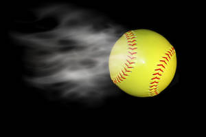 Fast-flying Awesome Softball Wallpaper