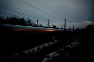 Fast Train At Night Wallpaper