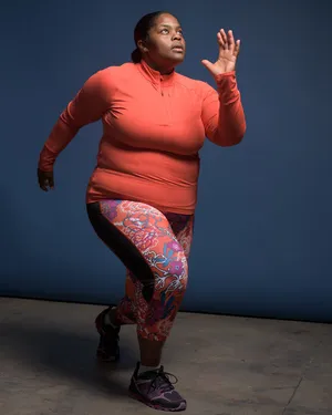 Fat Black Woman Jogging Wallpaper