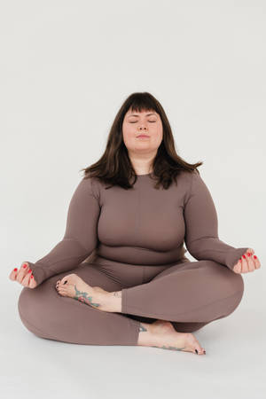 Fat Woman Meditating Wallpaper