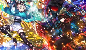 Fate Grand Order Okita Vs Oda Wallpaper