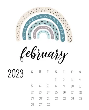 February 2021 Calendar Wallpaper