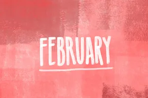 February In White And Pink Watercolor Wallpaper